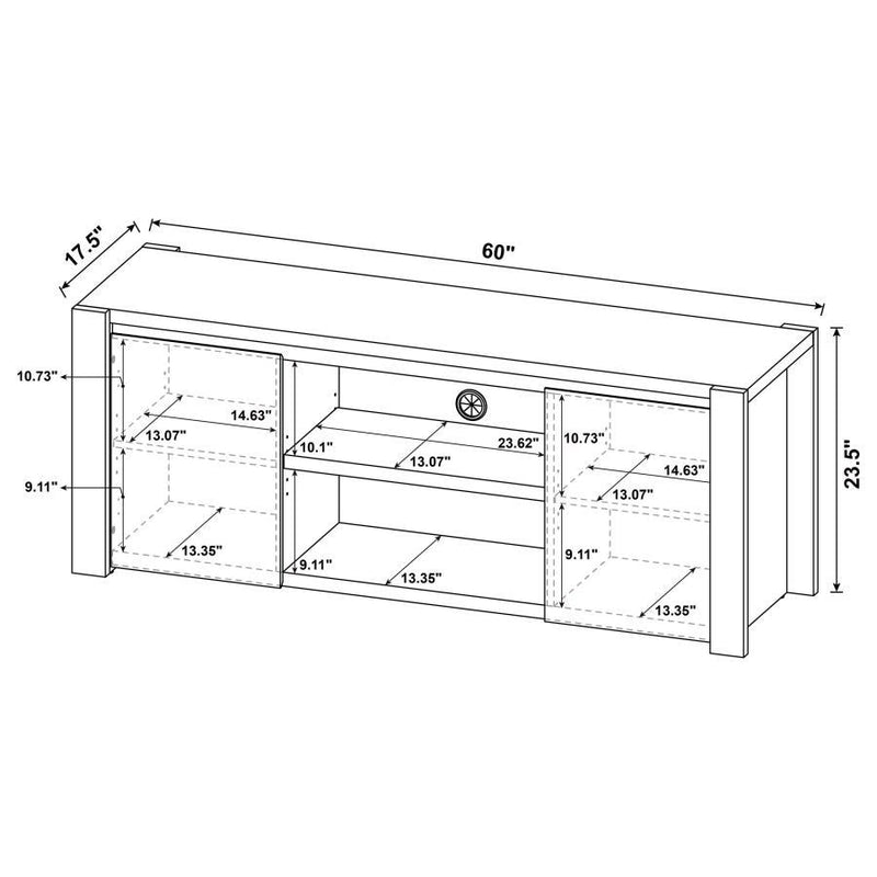 Laurelton - 3 Piece Entertainment Center TV Stand - Light Oak