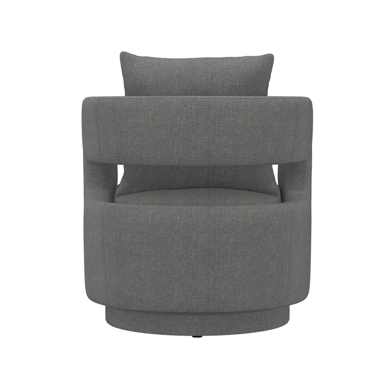 Swivel Chair With Fabric Upholstery - Gray