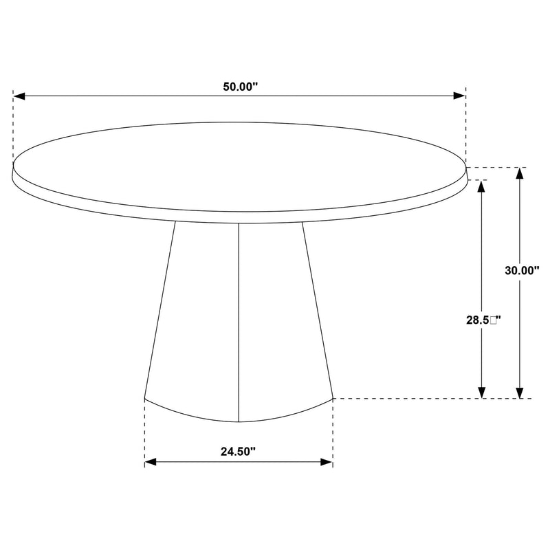 Franklin 5-piece Round Dining Table Set Grey and Dark Brown