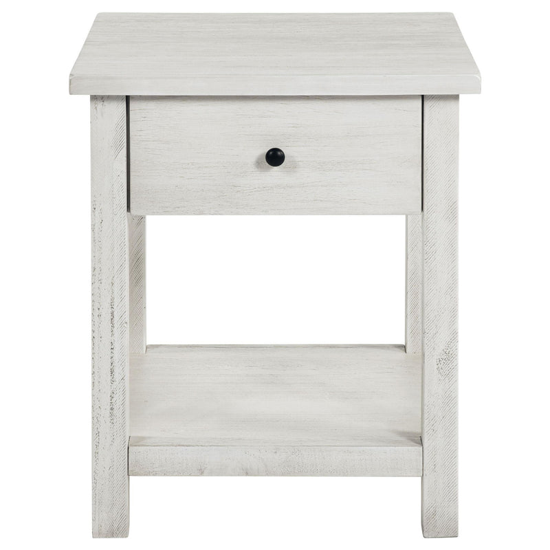 Payne 2-piece Coffee and 1-drawer End Table Set White