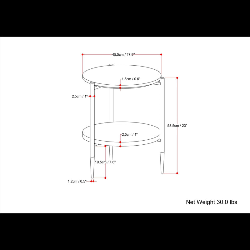 Wagner - Round Marble & Wood Table