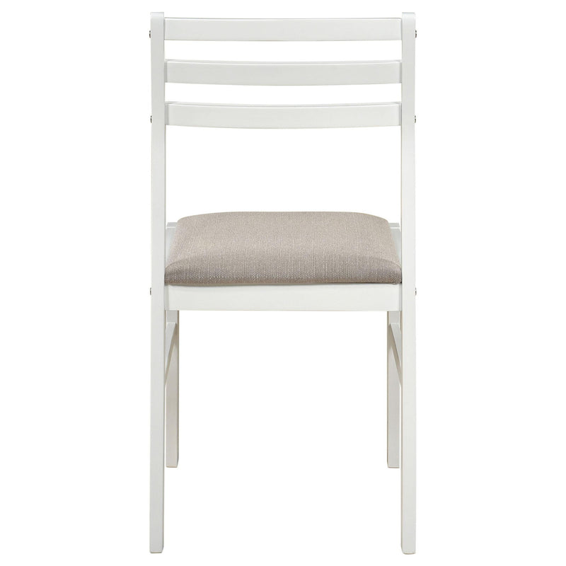 Bucknell 3-piece Round Drop Leaf Dining Table Set White