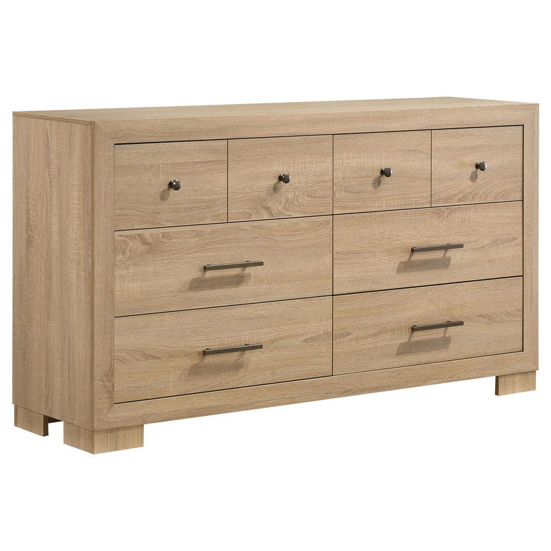 Arielle 4-piece Eastern King Bedroom Set Light Oak
