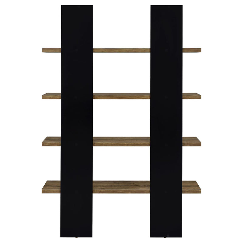 Mystrene - 4 Shelf Bookcase With Open Shelving Design - Black