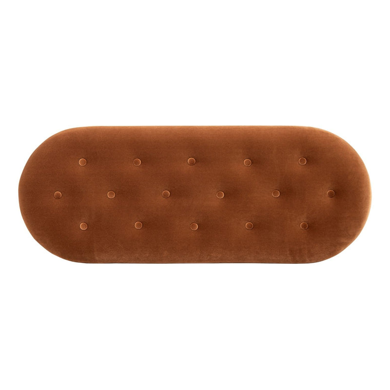 Melinda - Oval Tufted Bullion Fringe Storage Bench