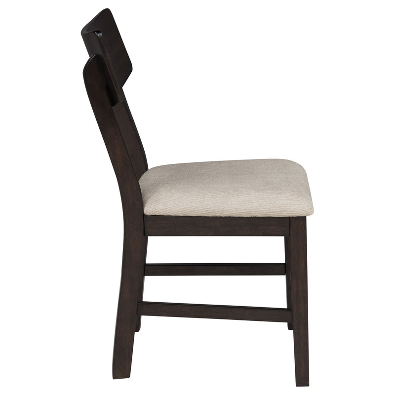 Jackie - 5 Piece Dining Set With Drop Leaf Table And Side Chairs - Dark Coffee