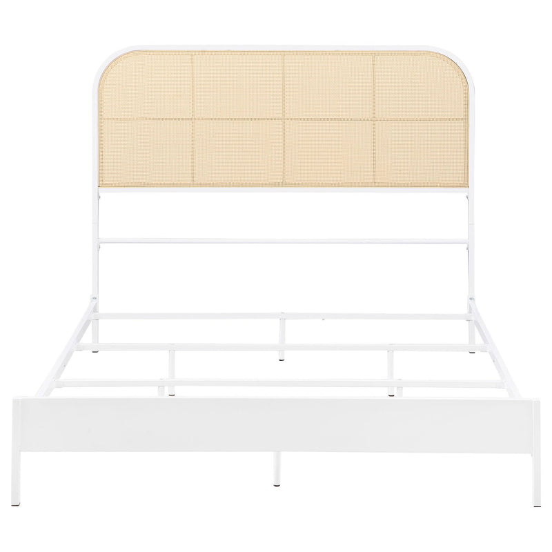Amherst Radio Weave Rattan Metal Full Bed White