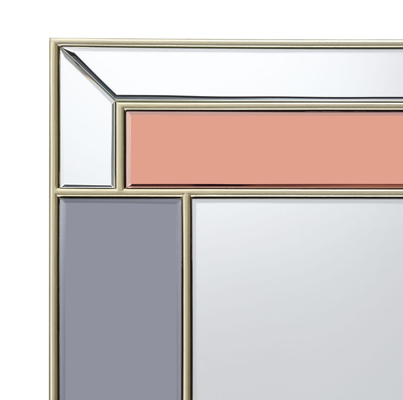 Braylin 38 x 40 Inch Wall Mirror Champagne and Silver