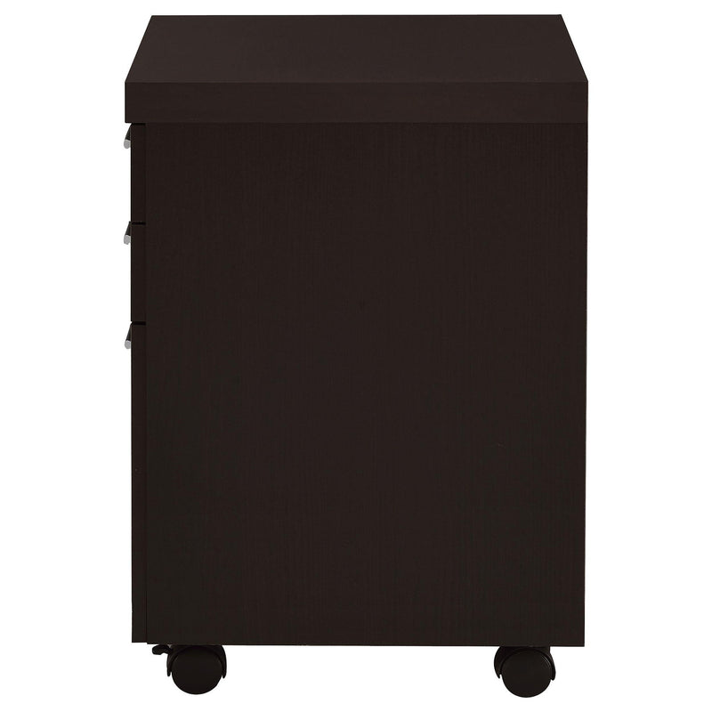 Skylar 3-drawer Home Office Mobile File Cabinet Cappuccino