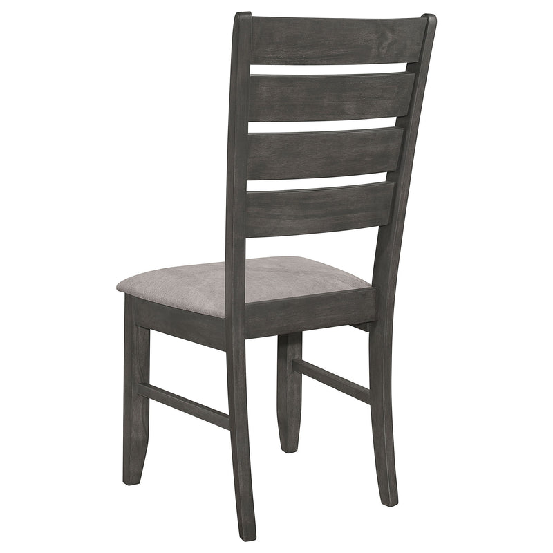 Padded Seat Side Chairs With Tapered Slats (Set of 2)