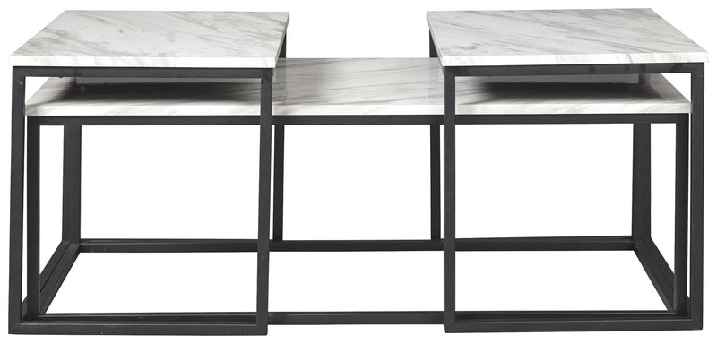 Donnesta - Occasional Table Set (Set of 3) - Gray / Black