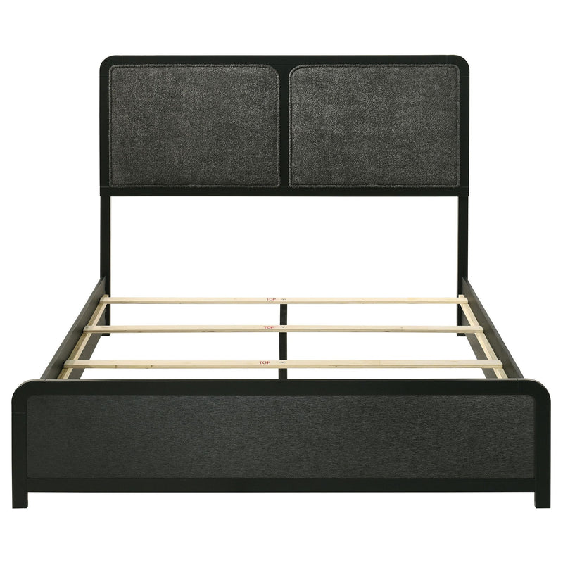 Cavelle 51-inch Upholstered Queen Bed Black