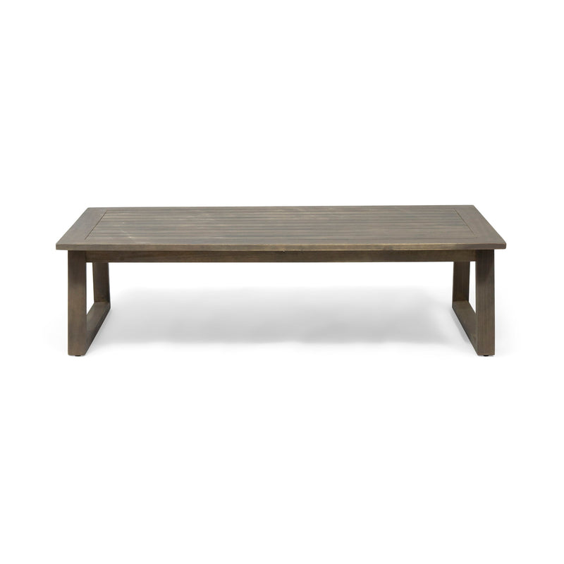 Belgian - Loveseat & Coffee Table Set With Water Resistant Cushions - Gray