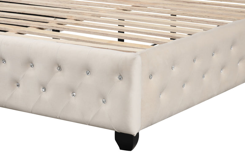 Sophia - Crystal Tufted Upholstered Bed