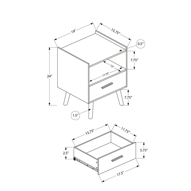 Modern Accent Table With Storage Drawer