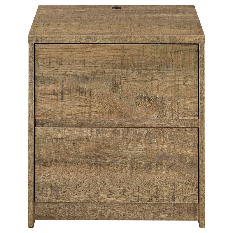 Geary - 2 Drawer Nightstand With LED Lights And USB Charging Ports