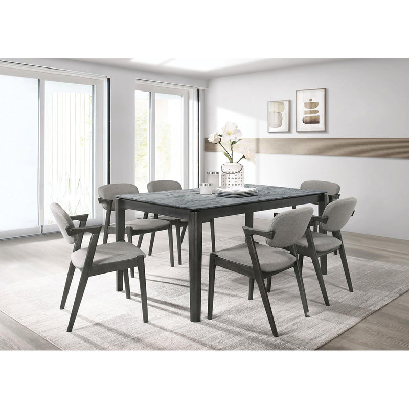 Modern Dining Chair And Zigzag Arm Design (Set of 2)
