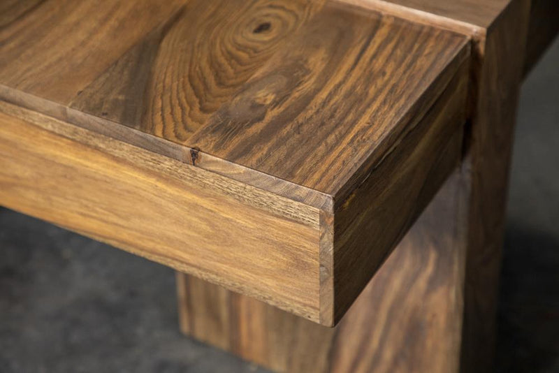 Samira Square Solid Wood Coffee Table Natural Sheesham