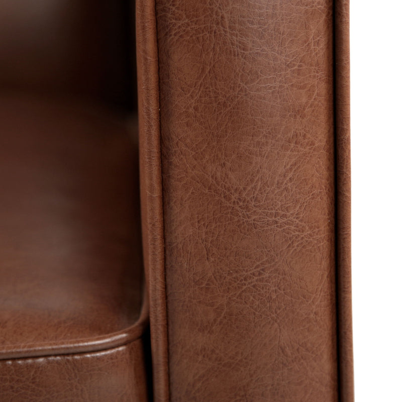 Mid-Century Modern Recliner With Button Tufted Waffle Stitch