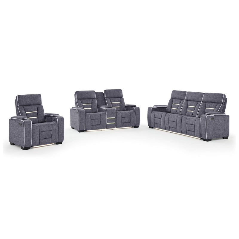 Austin - Reclining Sofa With Storage Arms - Gray