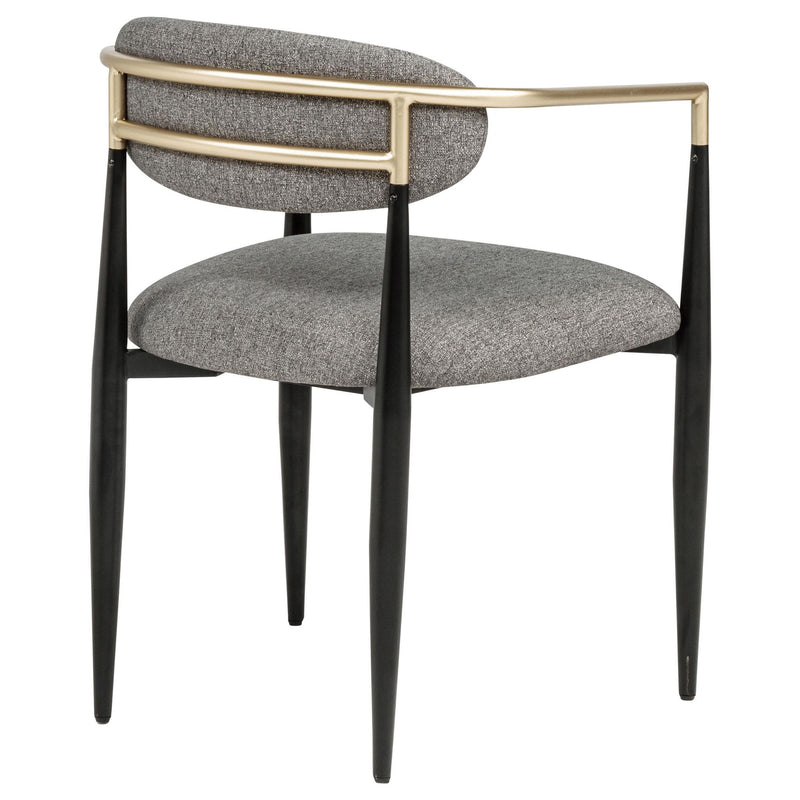 Alexis Fabric Upholstered Dining Arm Chair Grey (Set of 2)