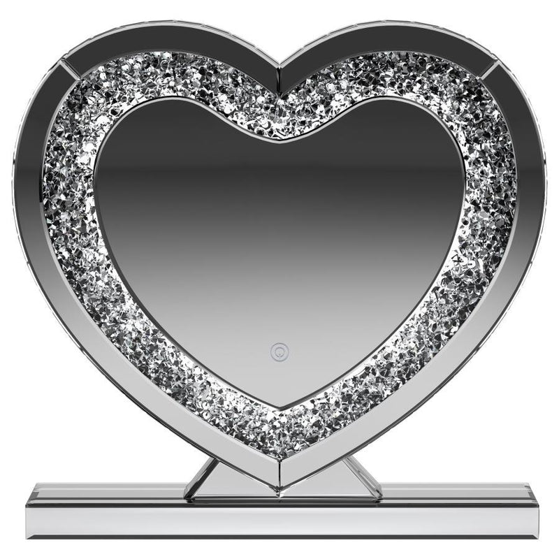 Euston - Heart Shaped Vanity Mirror - Silver