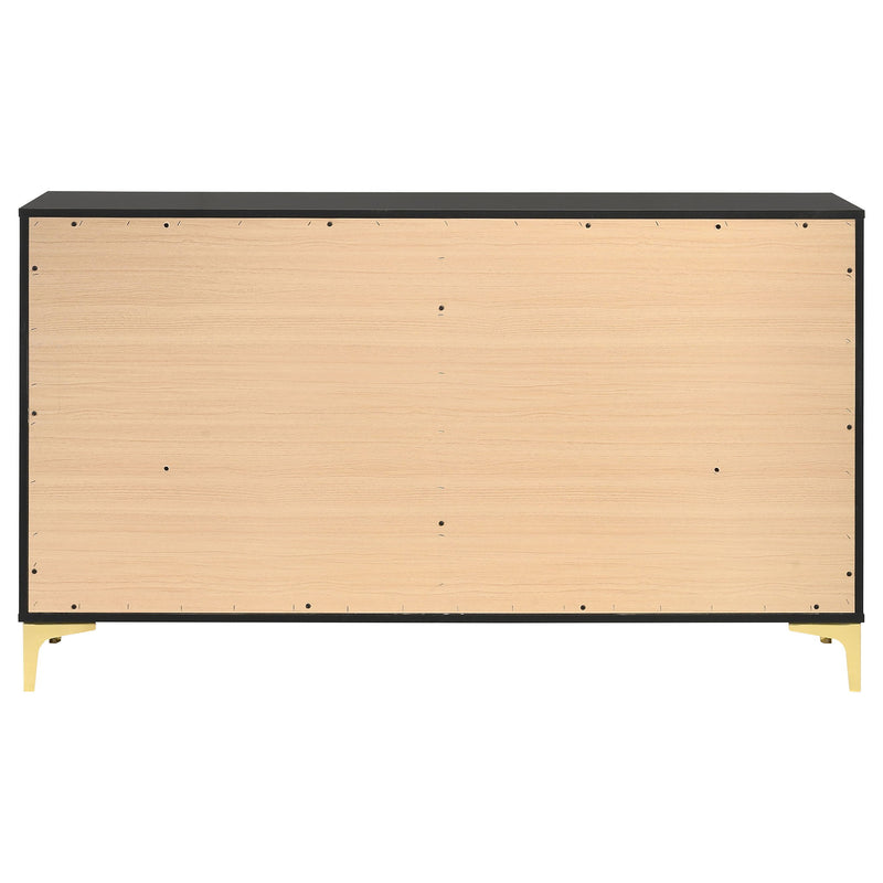 Lexie - 6 Drawer Rectangular Dresser - Black