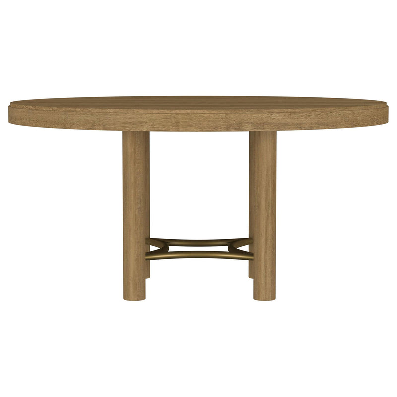 Arini 7-piece Round Dining Table Set Sand Wash and Black