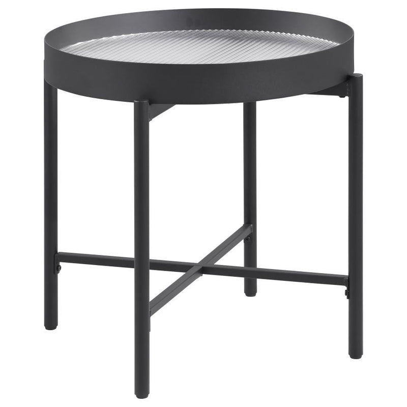 Ozella - Round Table With Hidden Storage Sandy