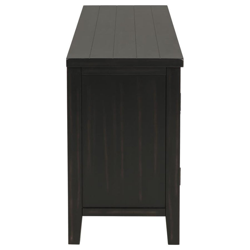 Concord - 2-Door TV Stand Console - Distressed Java
