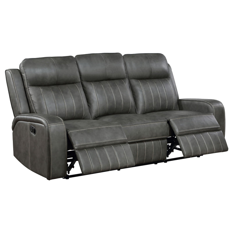 Forrest - 2 Piece Motion Reclining Sofa Set - Gray