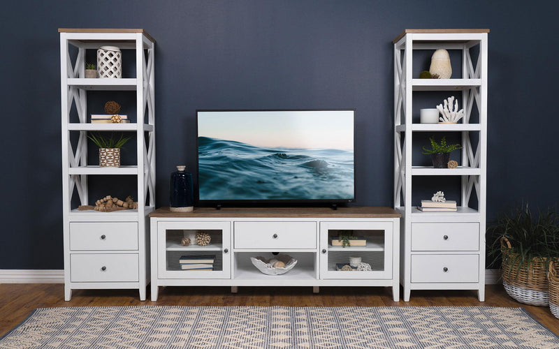 Hollis 3-piece 67-inch TV Stand Entertainment Center White