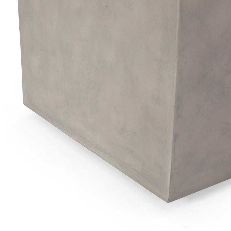 Modern Design Mgo Tank Holder Side Table With Ceramic Top - Black / Gray