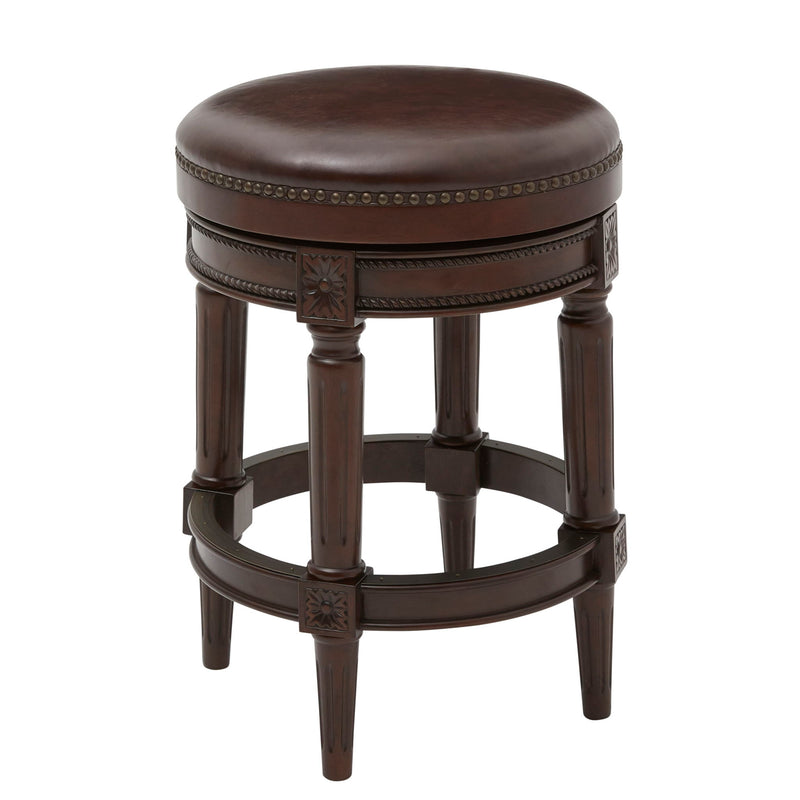 Rustic Elegance Backless Swivel Stool
