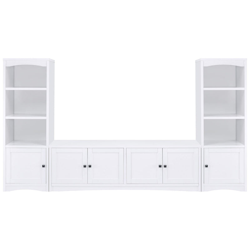 Laughlin 3-shelf Engineered Wood Media Tower White