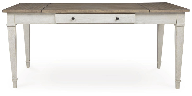 Skempton - RECT DRM Table w/Storage - White