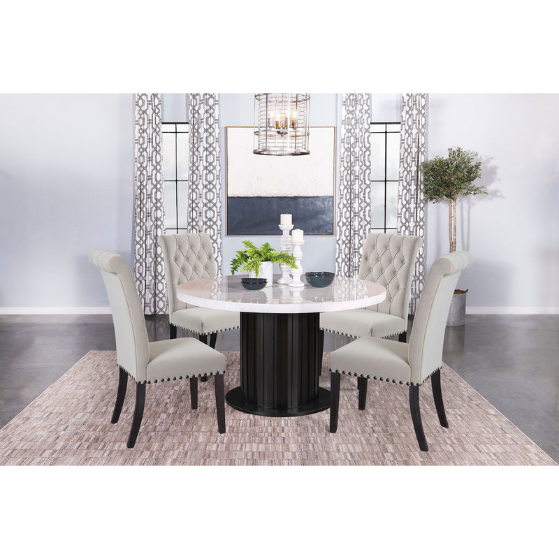 Tufted Rolled Backrest Side Chairs (Set of 2)