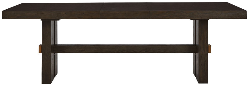 Burkhaus - Rectangular Dining Room Extension Table - Dark Brown