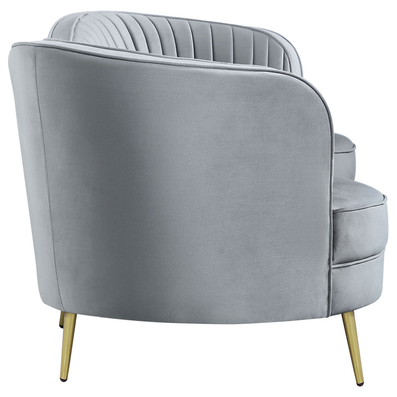 Sienna - 2 Piece Back Living Room Set, Sofa & Loveseat - Gray