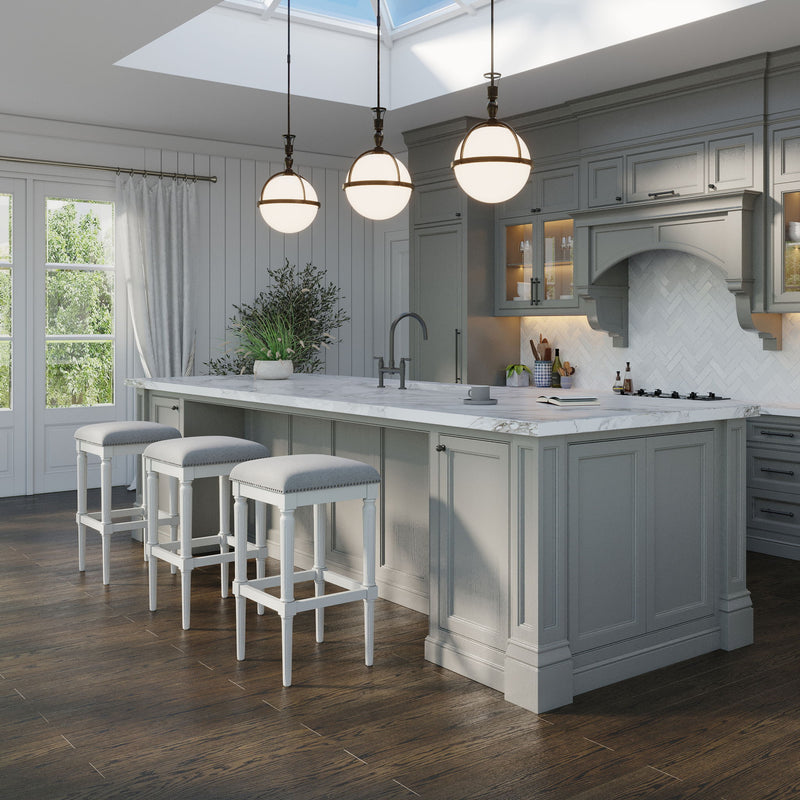Square Stool With Upholstered Seat