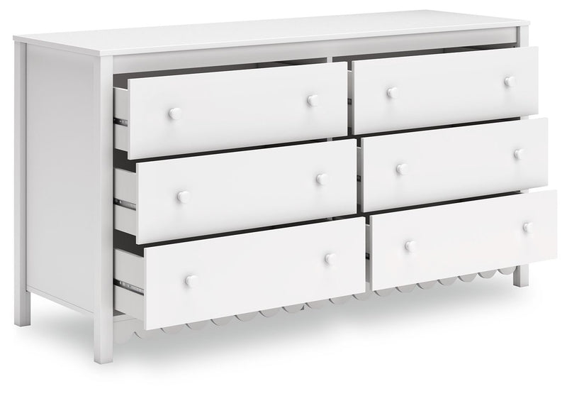 Hallityn - Six Drawer Dresser - White