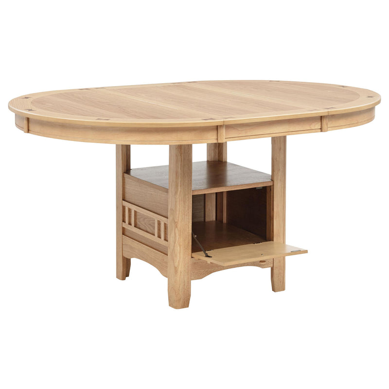 Lavon 5-piece Oval Extension Leaf Dining Set Light Oak
