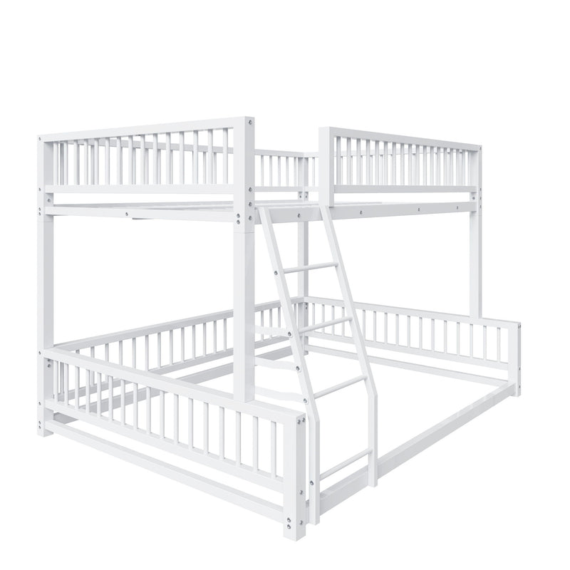 Bunk Bed With Ladder And Safety Guardrails