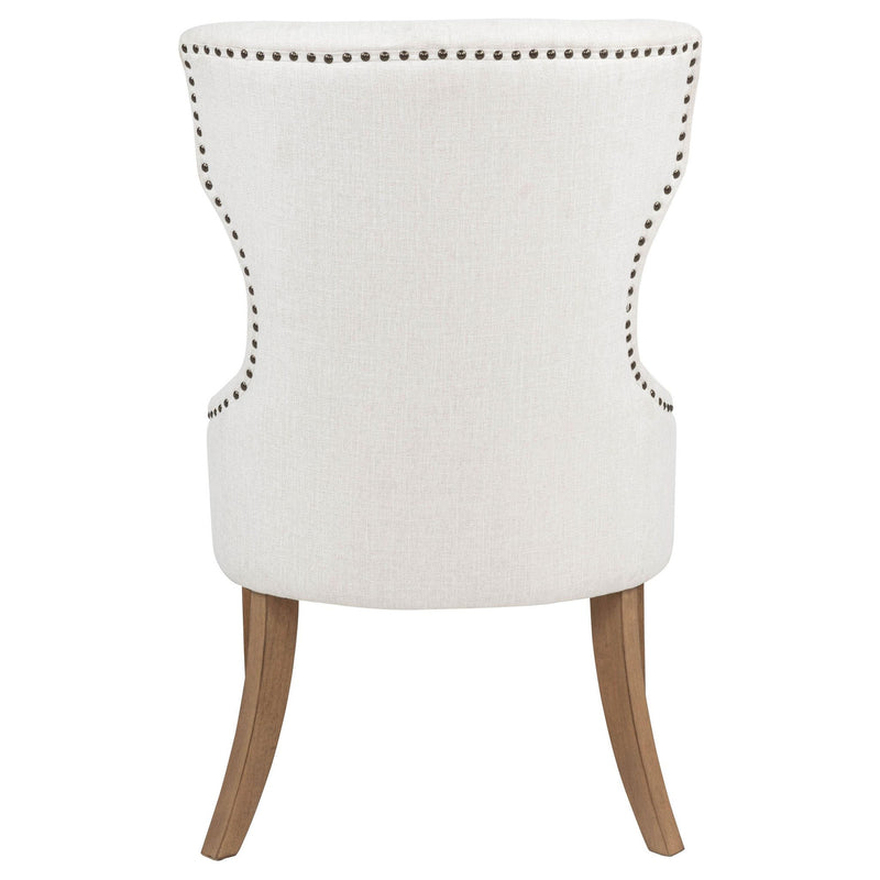 Baney Tufted Upholstered Dining Chair Beige and Rustic Grey