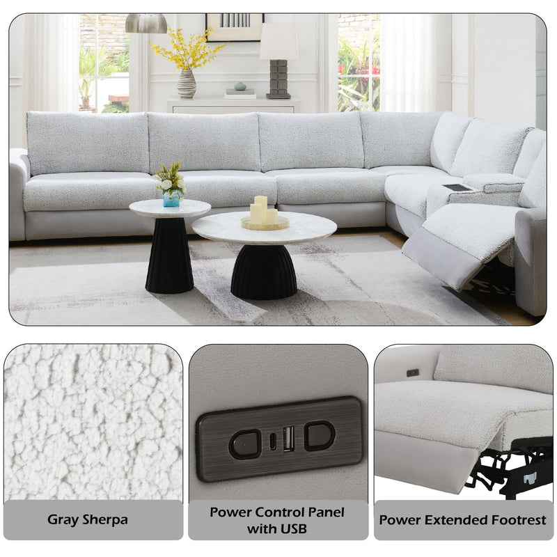 Tarrance - Modular Power Recliner Sectional - Gray