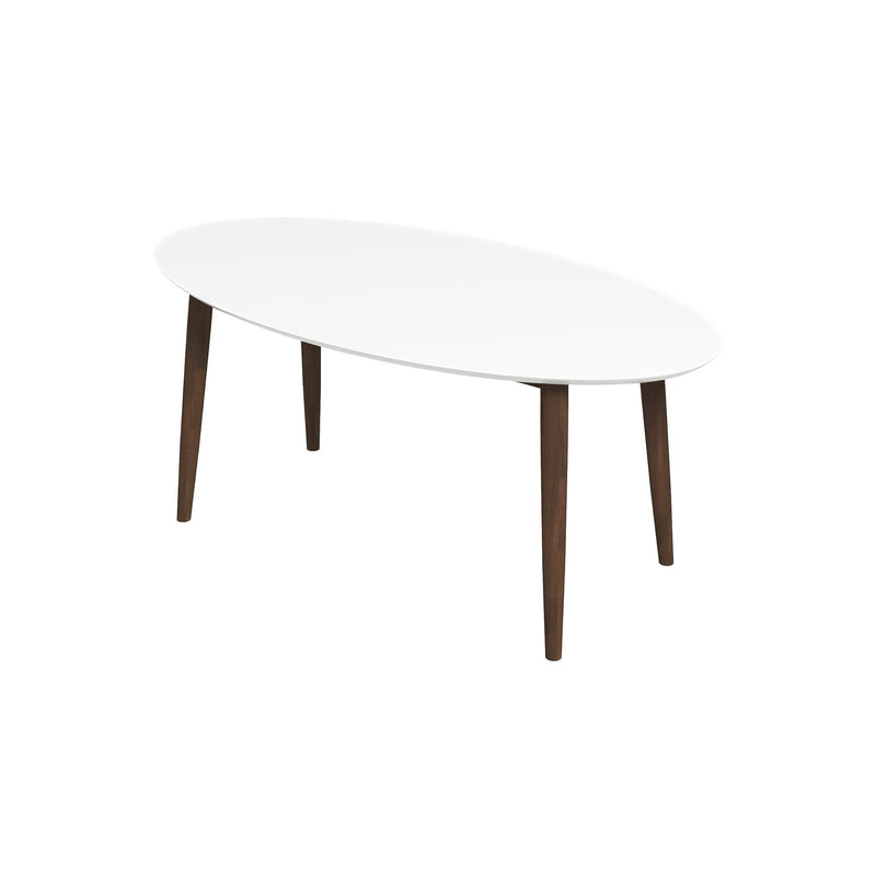 Ada - Oval Dining Table And 4 Side Chairs - White
