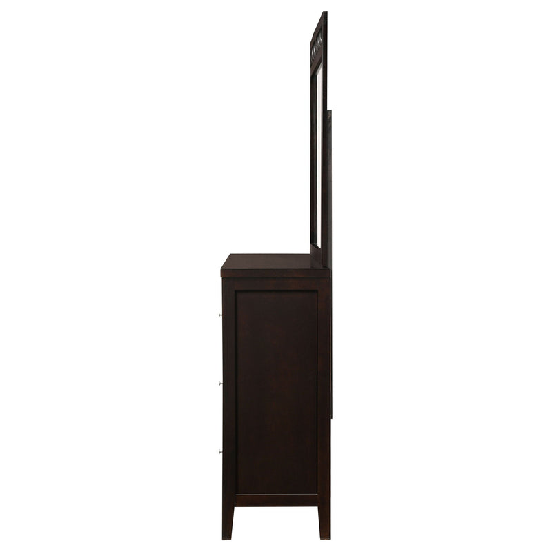Lakewood - 6 Drawer Dresser With Mirror - Cappuccino