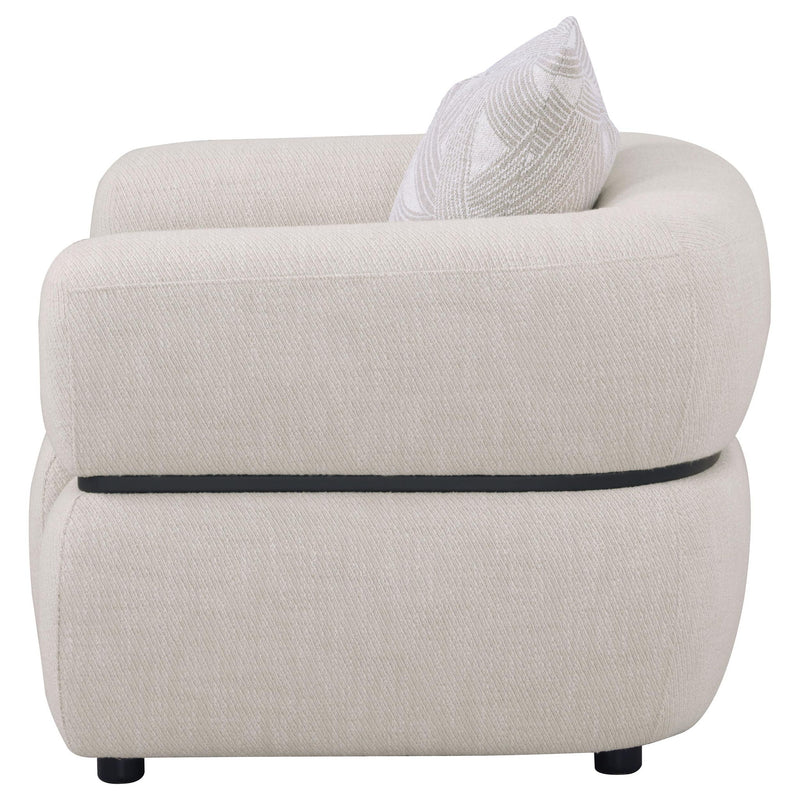 Ramsay - Round Arm Accent Chair - Beige