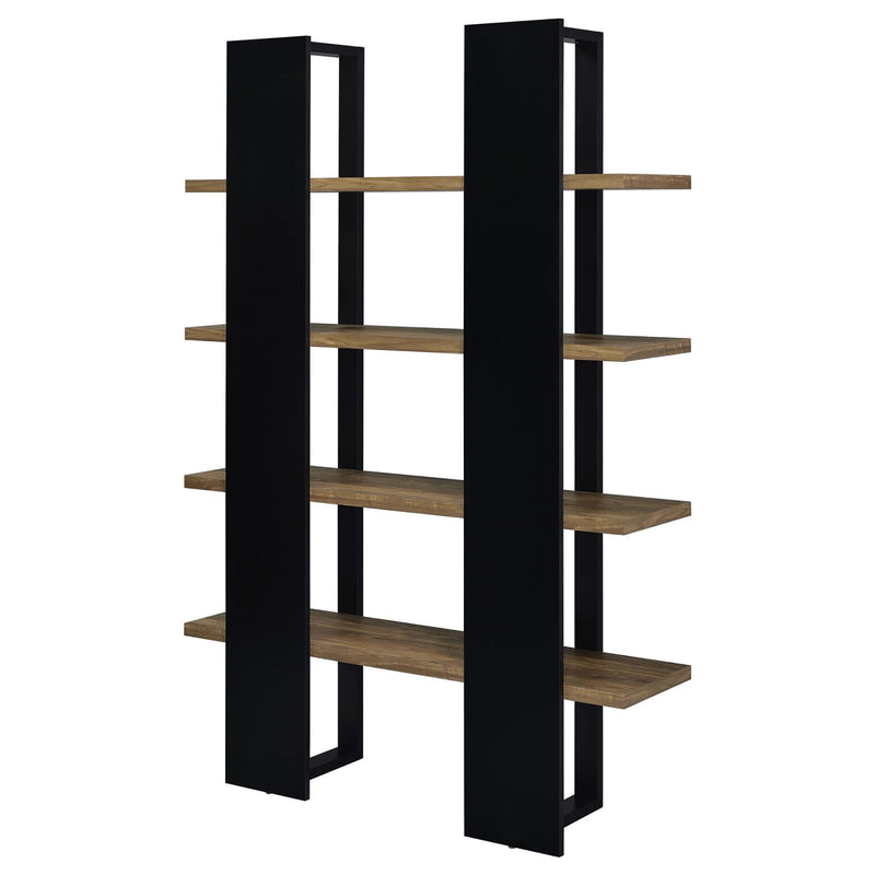 Mystrene - 4 Shelf Bookcase With Open Shelving Design - Black