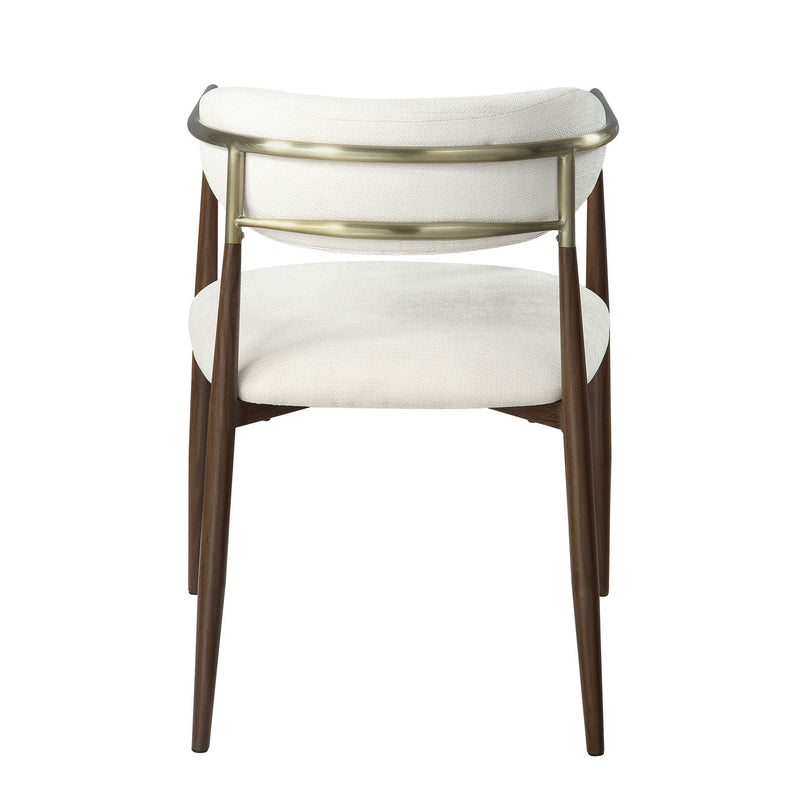 Clayten - Arm Chair (Set of 2) - Brown Oak / Off White